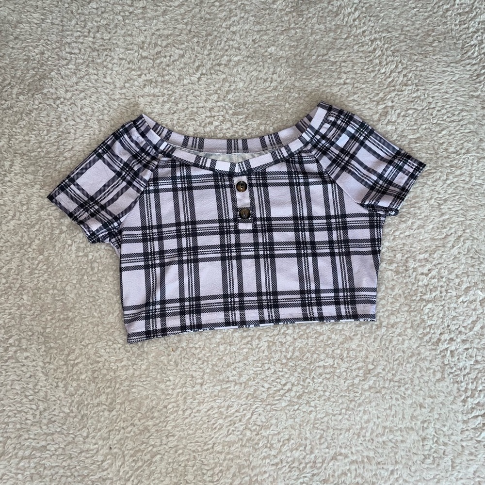 Shein Plaid Crop Top